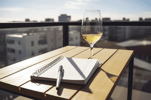 125 leuke dingen om te doen - pencil and white wine glass