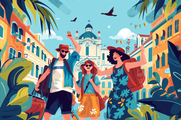 People traveling in Europe